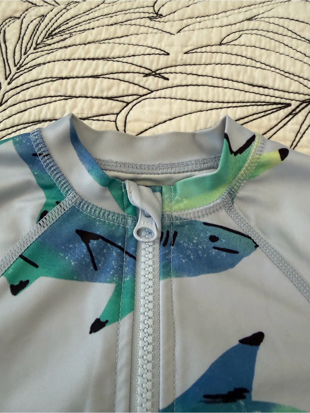 Tea Collection - Shark Rash Guard Swimsuit, 2T - Picture 2 of 10